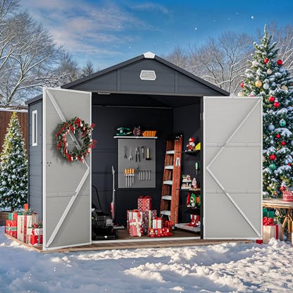8x6.2FT Outdoor Storage Shed w