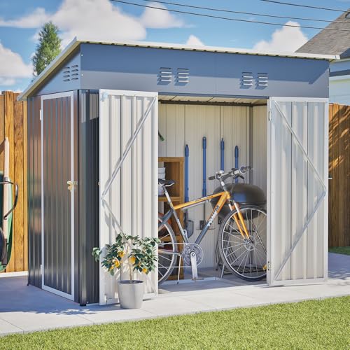 4x8 FT Outdoor Storage Shed with Floor Frame