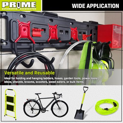 PR1ME 1 Pack Garage Garden Tool Organizer Wall Mount Hooks