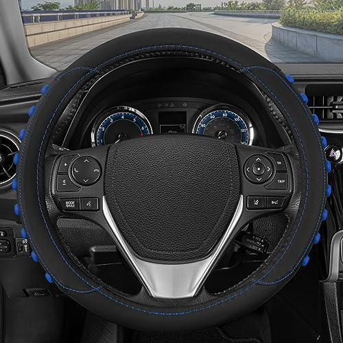 FlexGrip Blue Steering Wheel Cover for Cars
