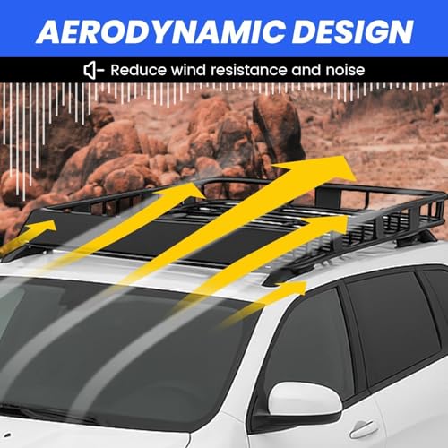 59" x 39" x 5.1" Universal Adjustable Roof Rack Cargo Carrier