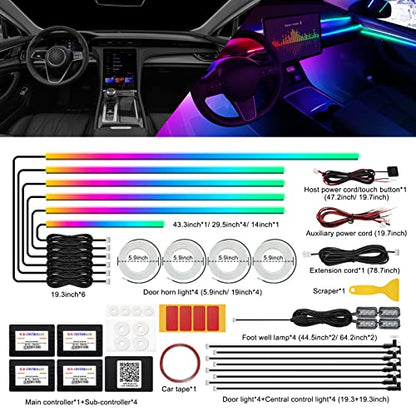 Dreamcolor Acrylic Interior Car LED Strip Light with Wireless APP