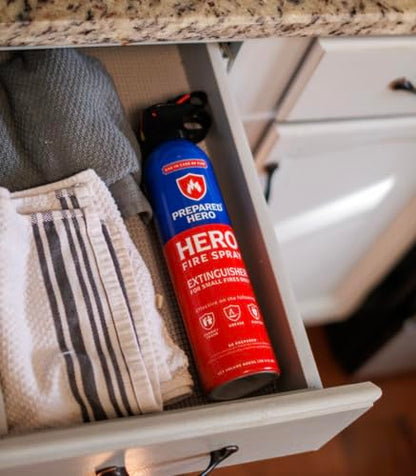 Fire Spray Mini Fire Extinguisher for Home & Car (8 Ounce)