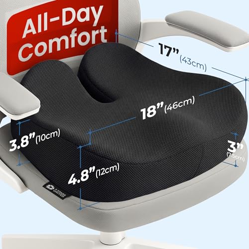 Seat Cushion Memory Foam Chair Cushion for Tailbone Pain Relief