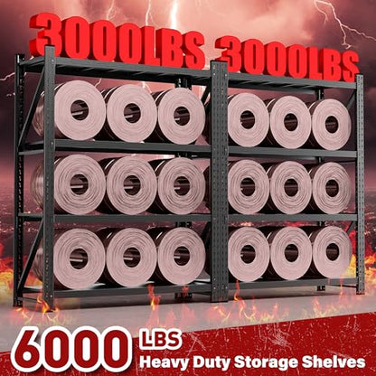 Set of 2 48" Wide Heavy Duty Garage Shelving Units