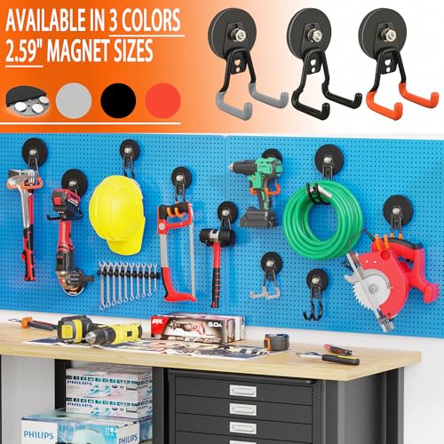 Upgraded Heavy Duty Magnetic Hooks (4 Count)
