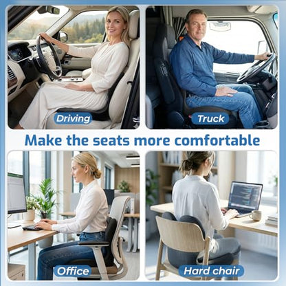 Seat Cushion with Lumbar Support Pillow