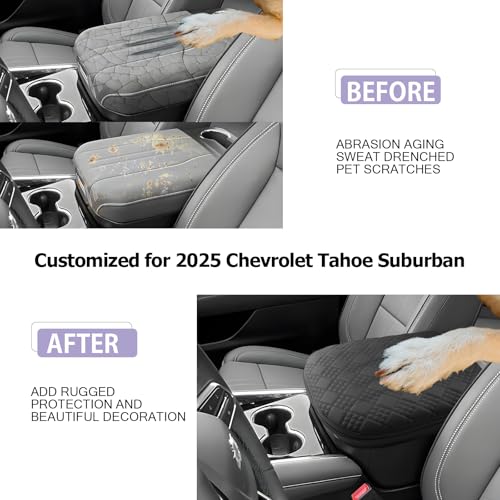 2025 2026 Suburban Tahoe Center Console Cover Compatible with 2025 2026 Chevy Suburban Tahoe Accessories Armrest Cover Armrest Console Cover