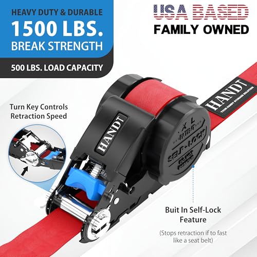 USA Based Retractable Ratchet Straps (2 Count)
