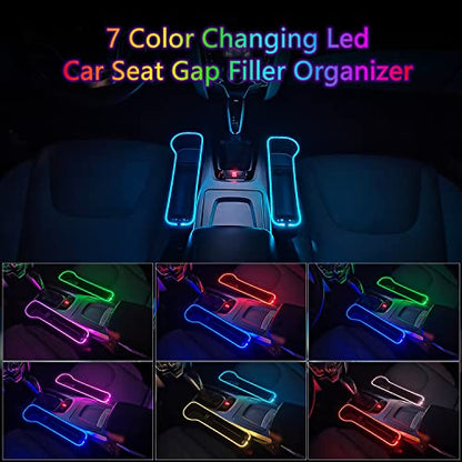 2 Pack LED Car Seat Gap Organizer with 56W Charger (2 Count)