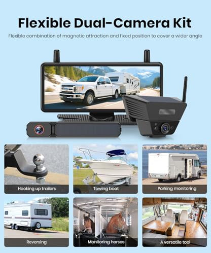 2 Solar Wireless Backup Camera System (3 Count)