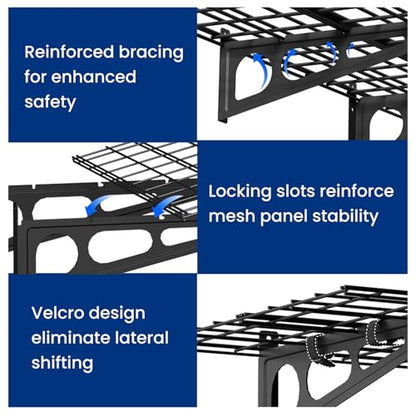 2 Pack 2x4ft Garage Shelving with Hooks (2 Count)