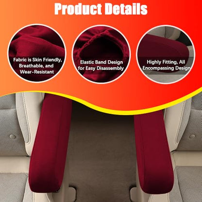 2PC Car Front Seat Armrest Covers