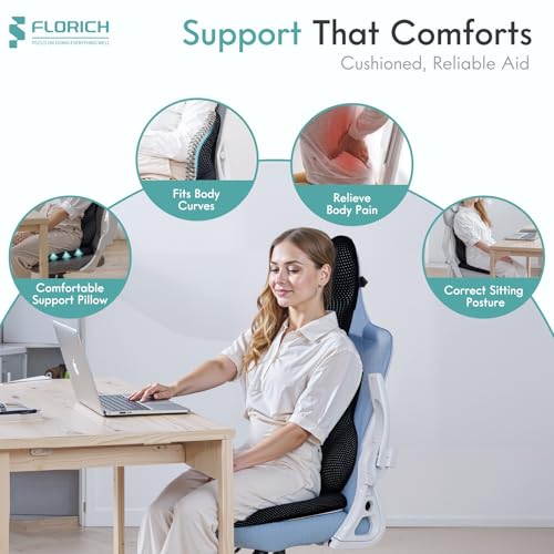 Car Seat Cushion and Lumbar Support Pillow for Office Chair Car
