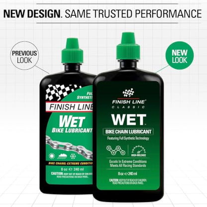 Wet Bike Chain Lubricant 8 oz (8 Ounce)