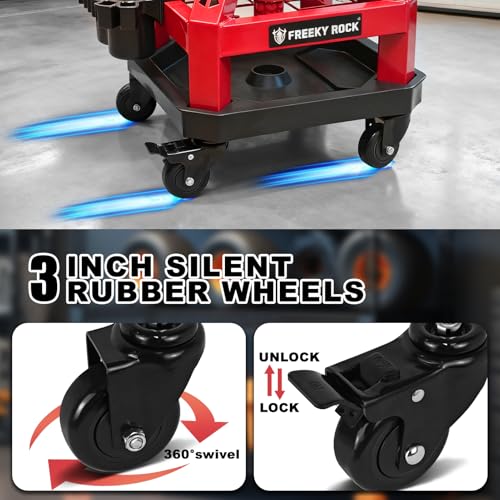 Rolling Shop Stool with Wheels