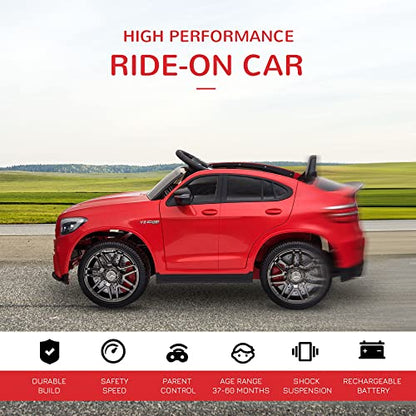 12V Toddler Ride On Car Mercedes Benz AMG GLC63S Coupe 2 Speed Red