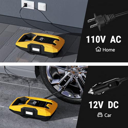 AC DC Tire Inflator Portable Air Compressor