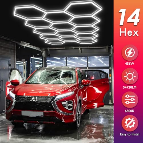 Hexagon Garage Lights (57 Count)