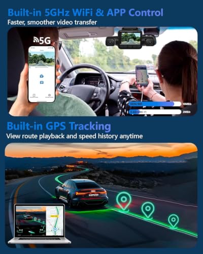 AI 4K Dash Cam Front and Rear