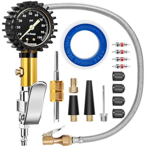 Tire Inflator with Pressure Gauge