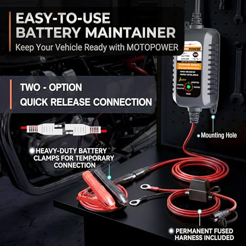 MP00205A 12V 800mA Automatic Battery Charger Maintainer