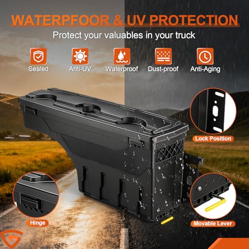 Truck Bed Swinging Toolbox Fits for Dodge Ram 1500 2500 (7.5 Count)