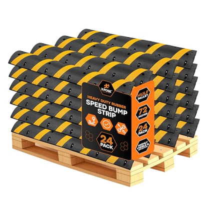 6 Ft Rubber Speed Bump (24 Count)