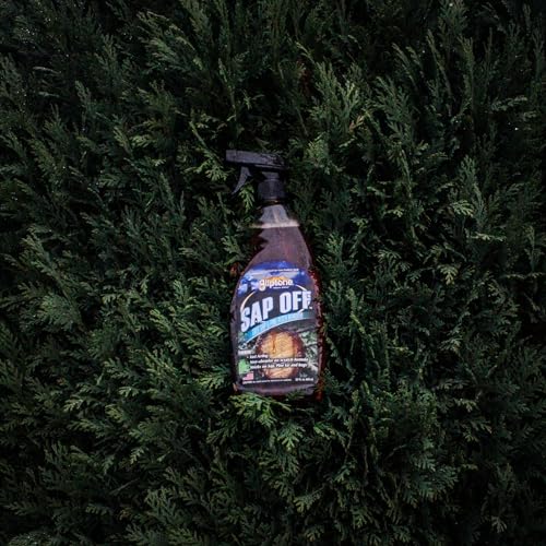 Sap Off, Fast-Acting Sap, Pine Tar & Bug Remover Spray, 16 Fl Oz, Non-Abrasive Formula Safe for Paint, Glass & Plastic, Removes Dried-On Sap, Tar, and Bug Residue Quickly (22 Fl Oz)