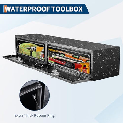 Black Steel Truck Bed Tool Box