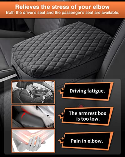 Custom for Center Console Cover Nissan Frontier 2025 2024 2023 2022 Armrest Cushion Pad Cover PU Leather Frontier Accessories 2025 2026 Car Armrest Seat Box Cover Protector Anti