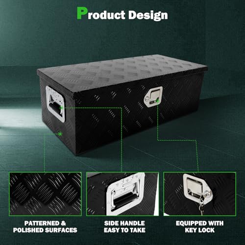 30 Inch Aluminum Diamond Plate Truck Bed Tool Box