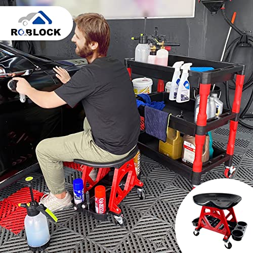 Durable Mechanic Stool Chair with Wheels