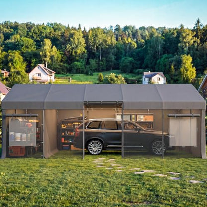 13x24 FT Carport with Removable Divider