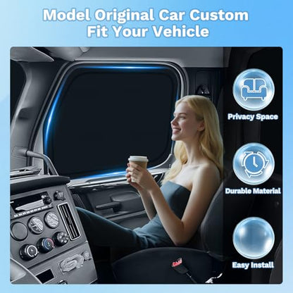 Car Window Shades for Freightliner Cascadia 2018 (3 Count)
