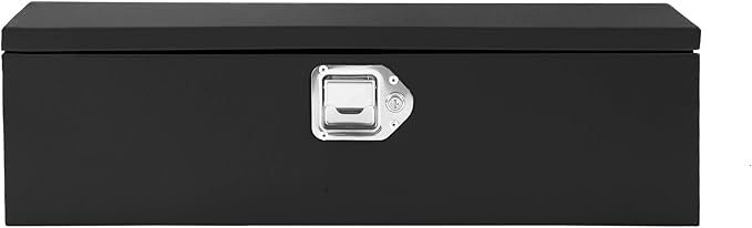 OUTLANE 20x12 Inch Truck Bed Tool Box, Heavy Duty Steel Lockable Storage Chest with Keys & Side Handle, Weatherproof Organizer Box for Pickup Trucks, RV, Trailer