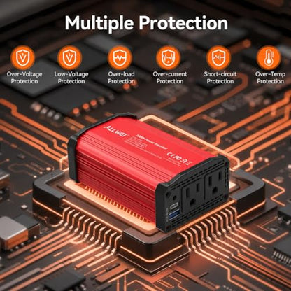 300W Car Power Inverter 12V DC to 110V AC Car Inverter