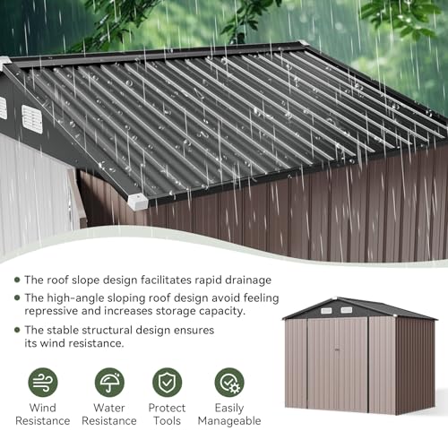 8x6 FT Shed Outdoor Storage Shed