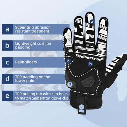 SPS 1 Unisex Touchscreen Road Racing Motorcycle MTB Sports Gloves Also fit BMX MX ATV Mountain Bike Bicycle Cycling Off