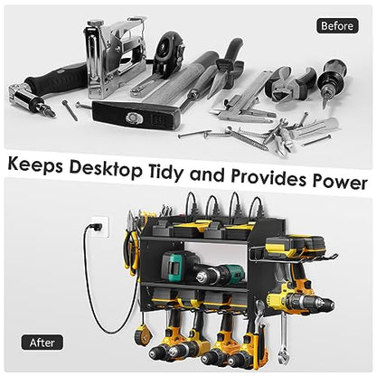 Modular Power Tool Organizer Wall Mount Charging Station