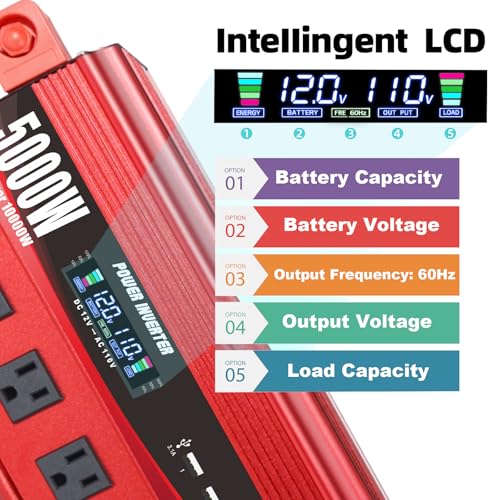 5000W Power Inverter 12V to 110V