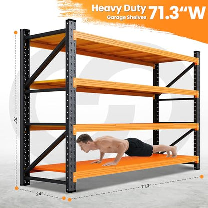 71.3” Wide Heavy Duty Metal Garage Shelving
