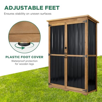 Outdoor Storage Cabinet Waterproof with Shelves