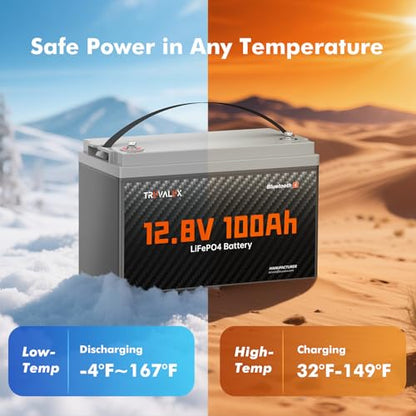 12V 100Ah LiFePO4 Lithium Battery with Bluetooth