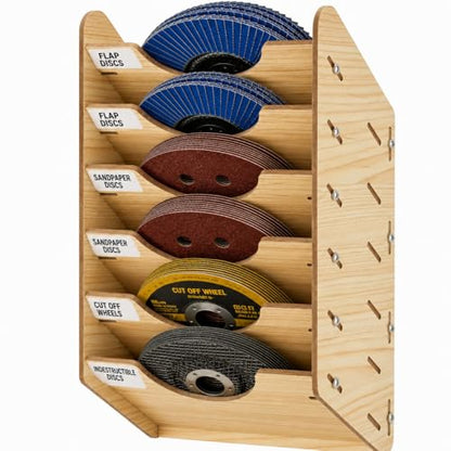 6 Tier Hanging Wooden Sandpaper Storage Holder