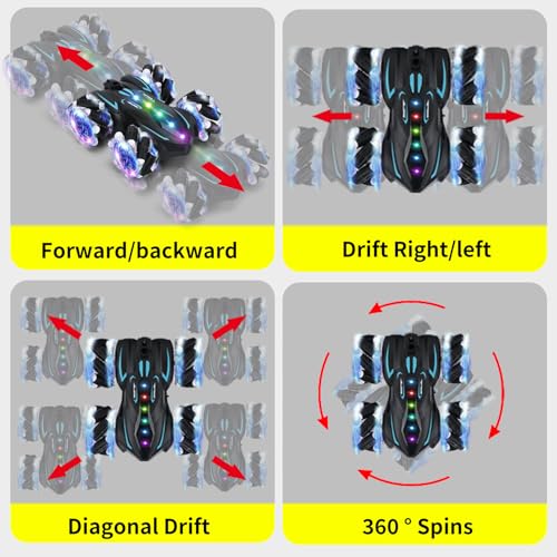 Upgraged Gesture Sensing RC Stunt Car with Lights & Music