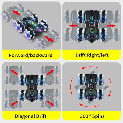 Upgraged Gesture Sensing RC Stunt Car with Lights & Music