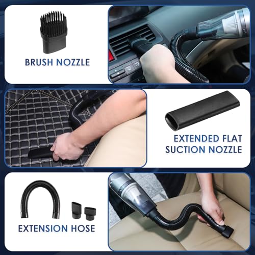 21Pcs Car Cleaning Kit with High Power Handheld Vacuum