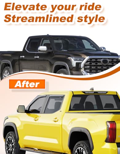 Window Visors Rain Guards for Toyota Tundra 2022 (4 Count)