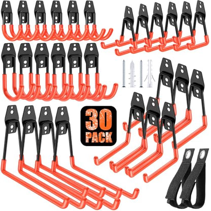 MKRUI 30 Pack Garage Hooks for Storage & Hanging Items